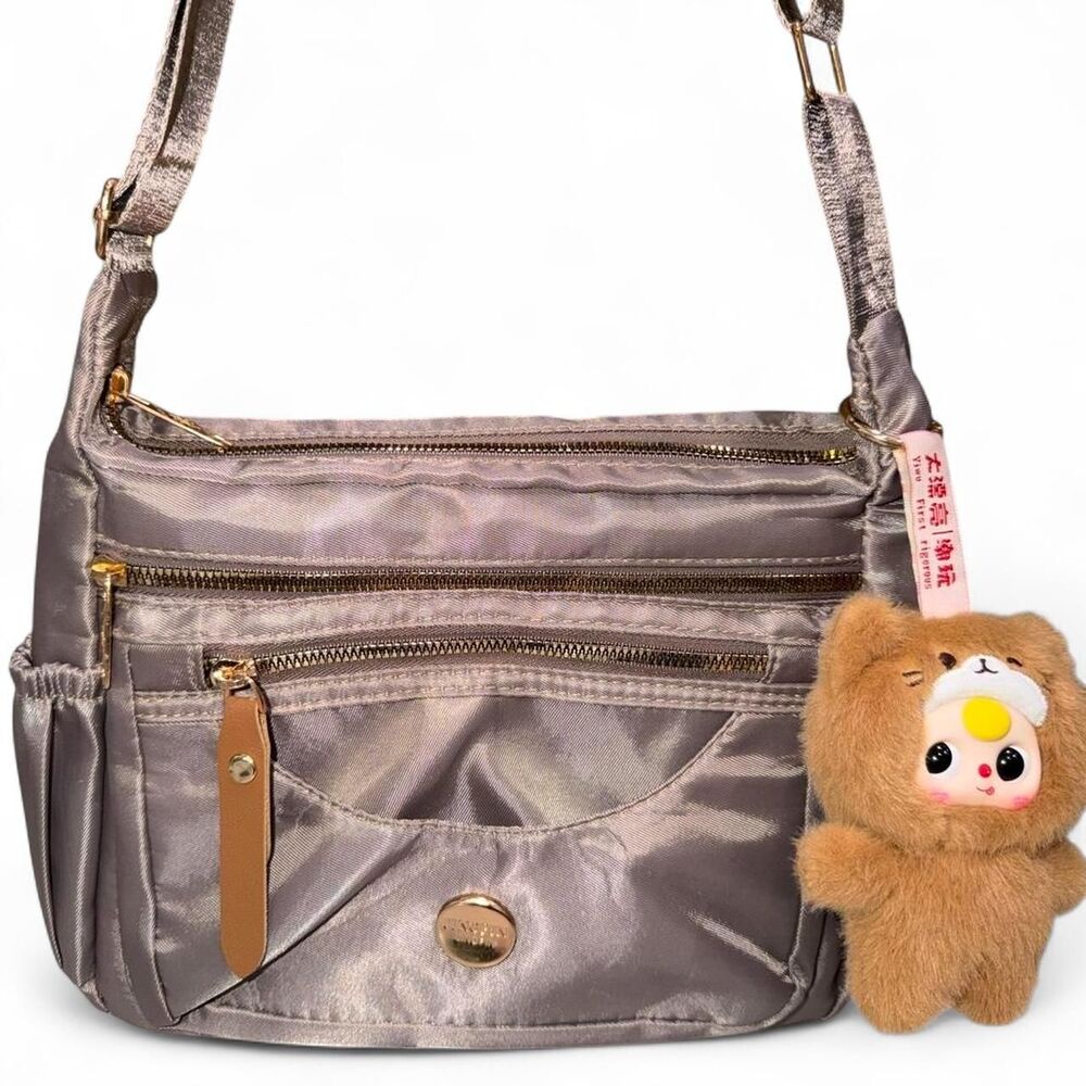 Jingpin Women's Grey and Silver Bag